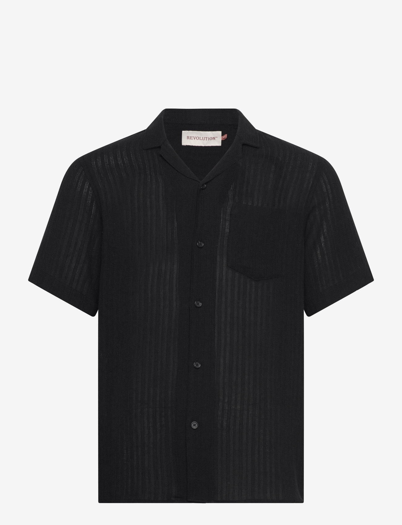 Revolution - Short-sleeved Cuban Shirt - geschenke unter 100€ - black - 0