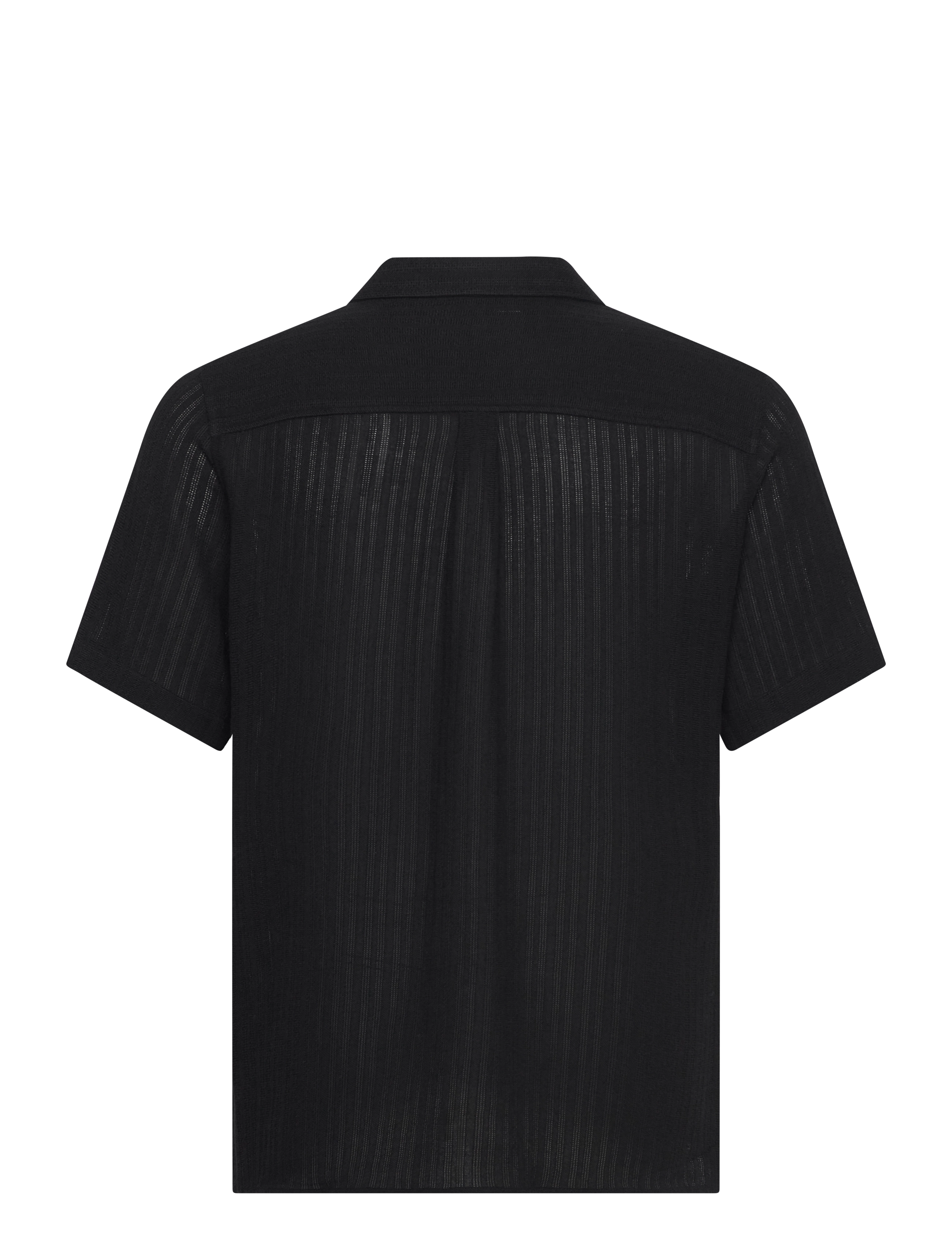 Revolution - Short-sleeved Cuban Shirt - kortärmade skjortor - black - 1