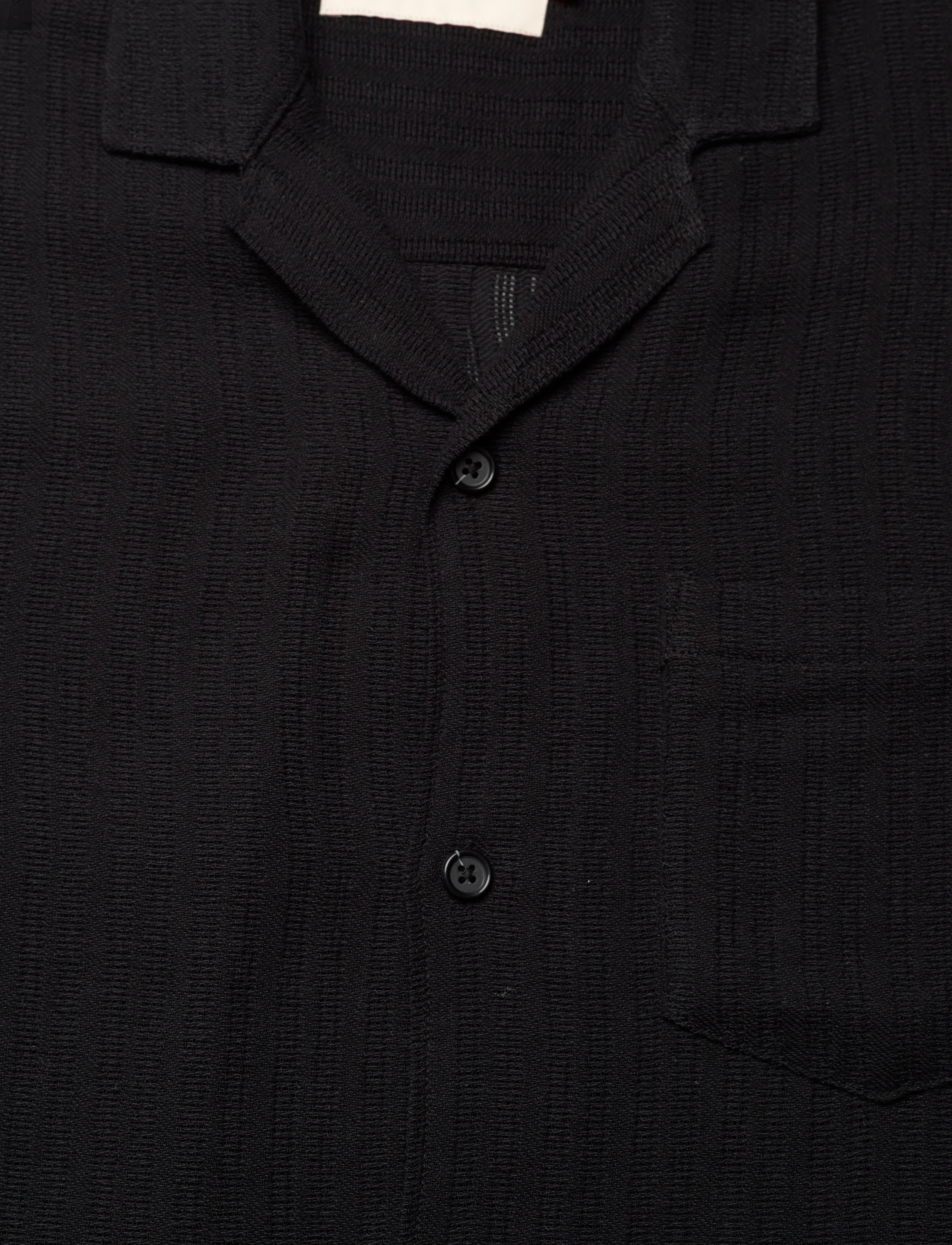 Revolution - Short-sleeved Cuban Shirt - kortärmade skjortor - black - 2
