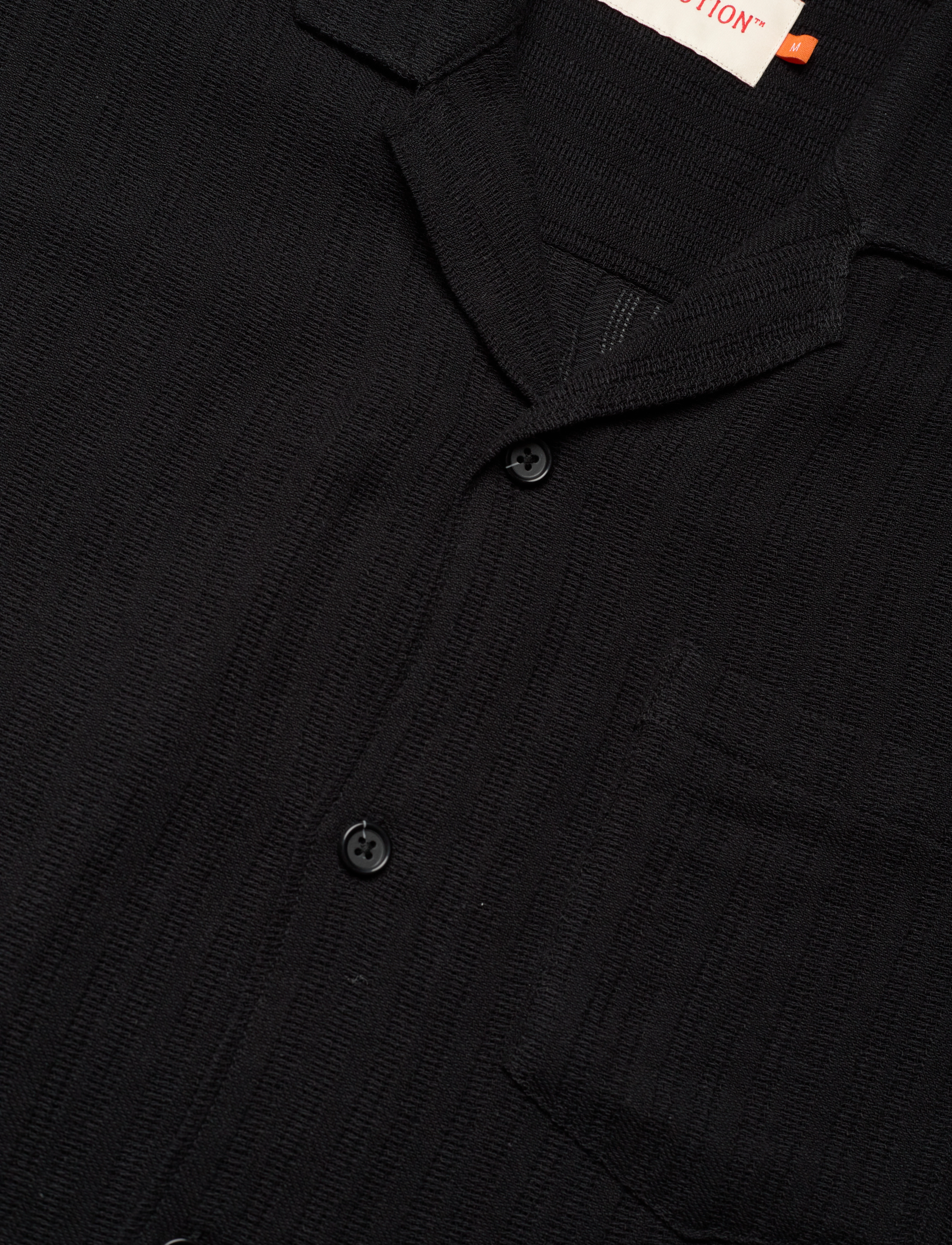 Revolution - Short-sleeved Cuban Shirt - kortärmade skjortor - black - 3