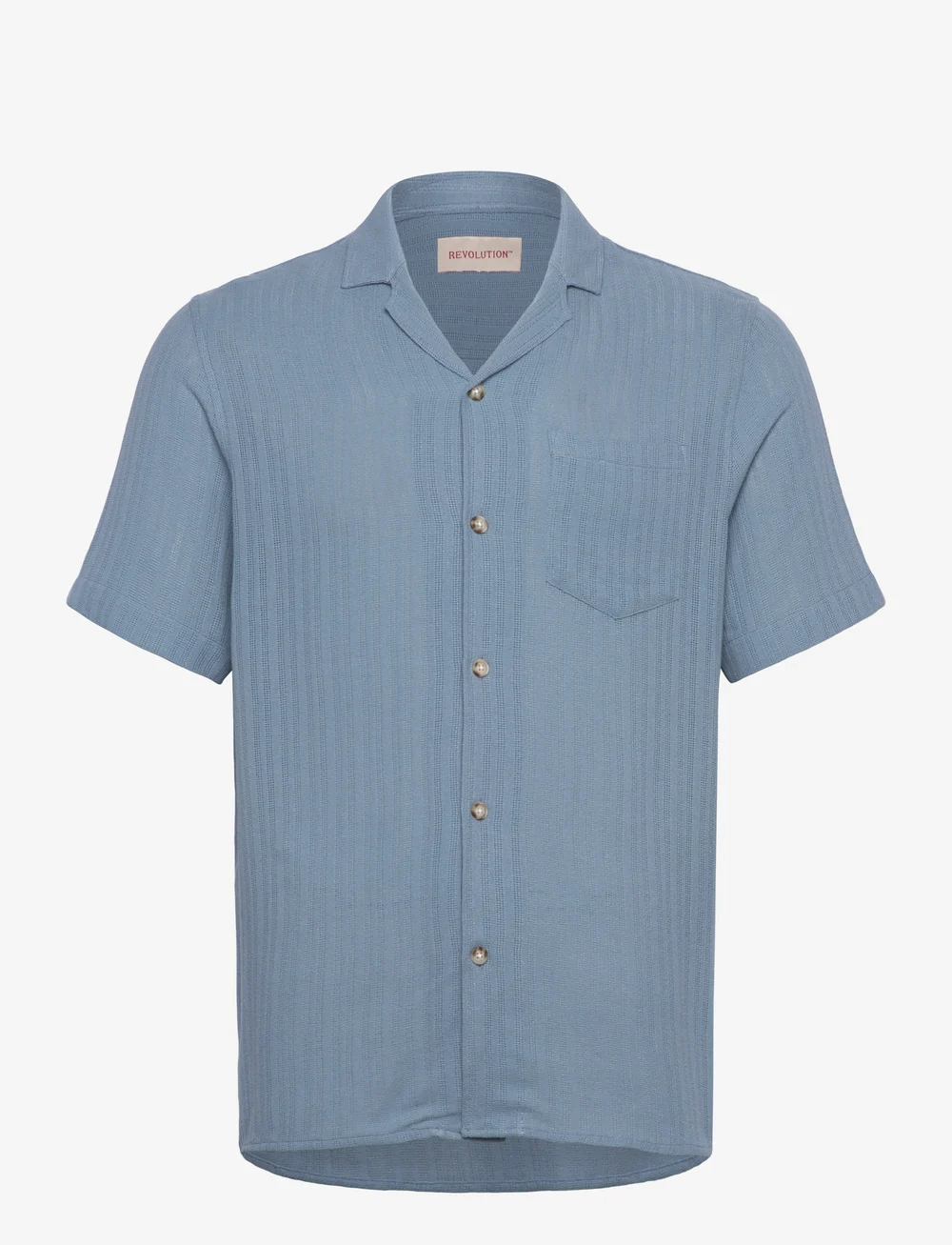 Revolution - Short-sleeved Cuban Shirt - lühikeste varrukatega särgid - blue - 0