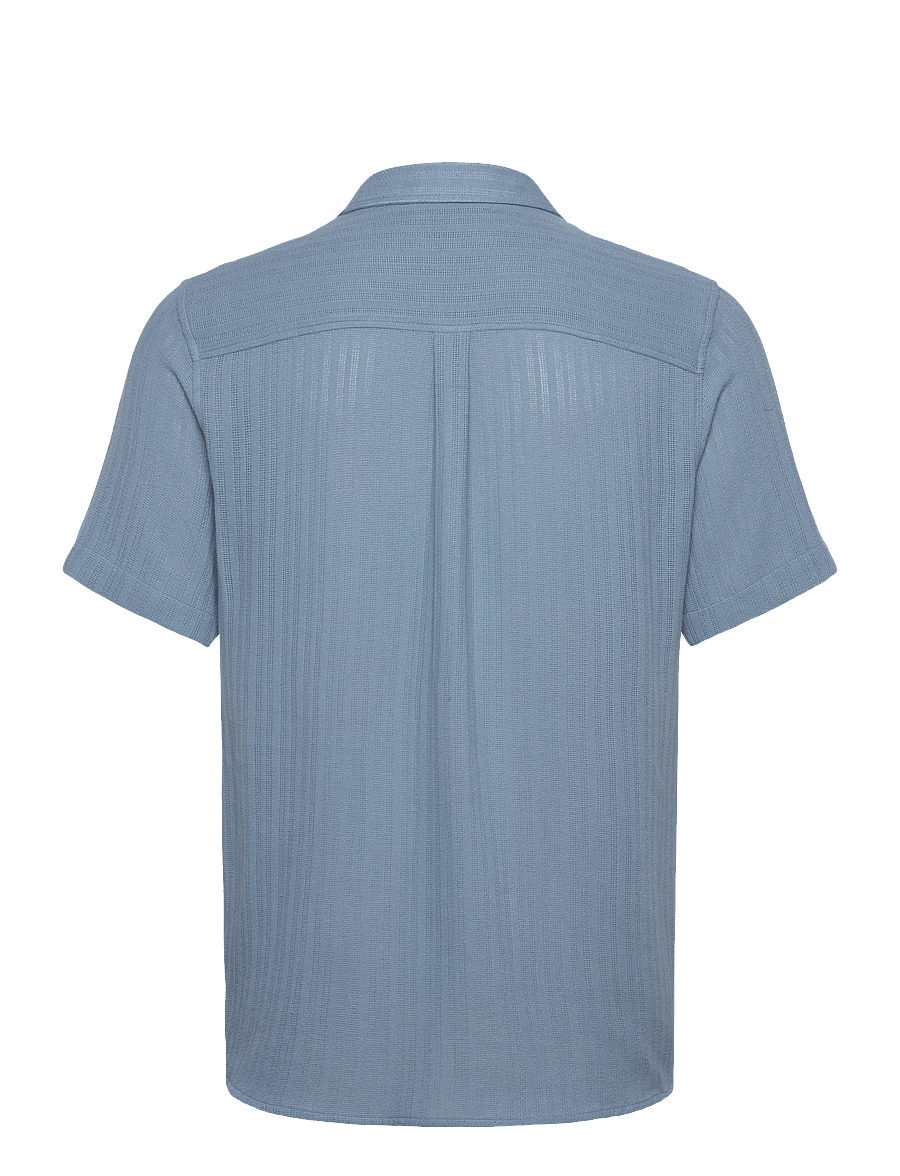 Revolution - Short-sleeved Cuban Shirt - kortærmede skjorter - blue - 1