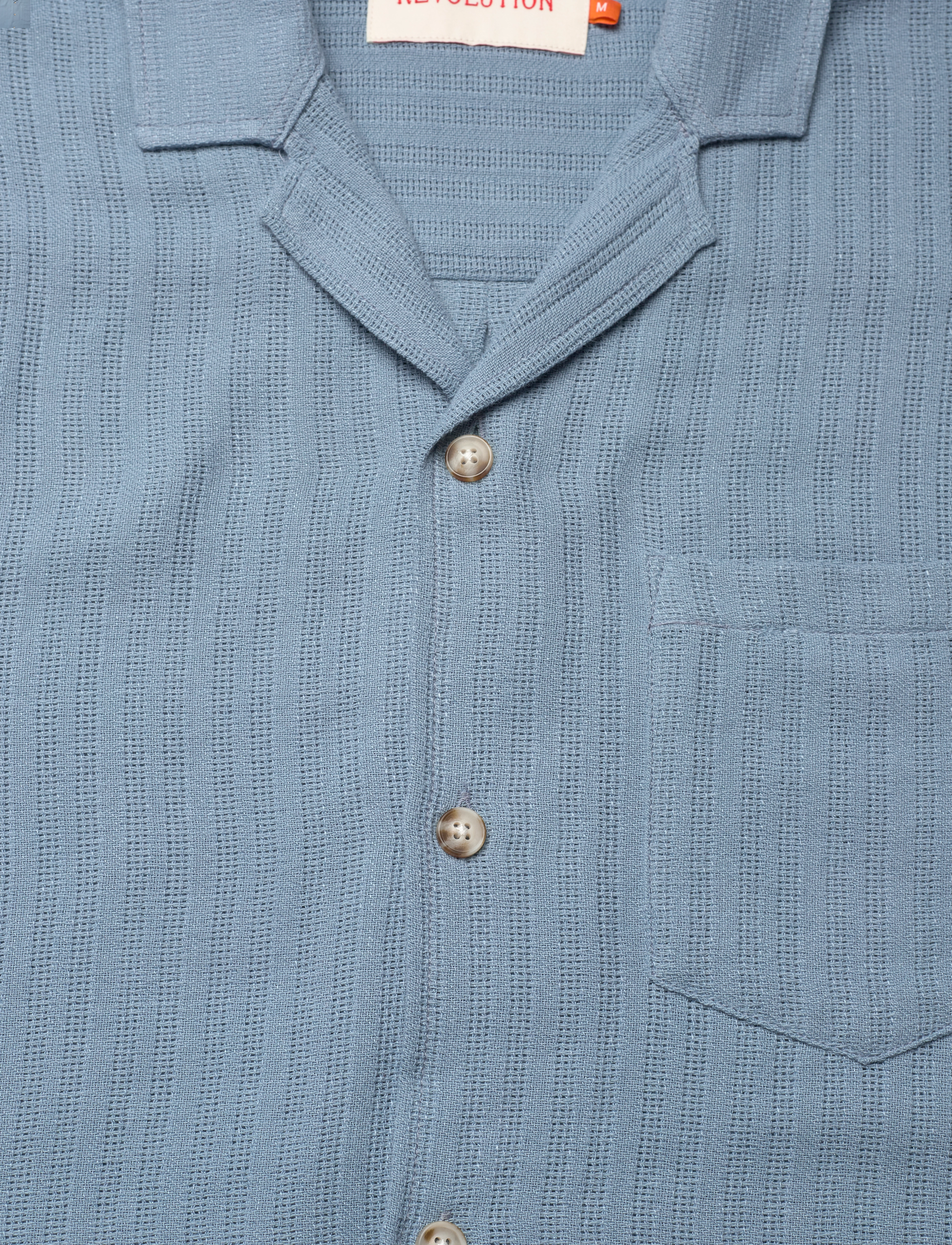Revolution - Short-sleeved Cuban Shirt - kortærmede skjorter - blue - 2