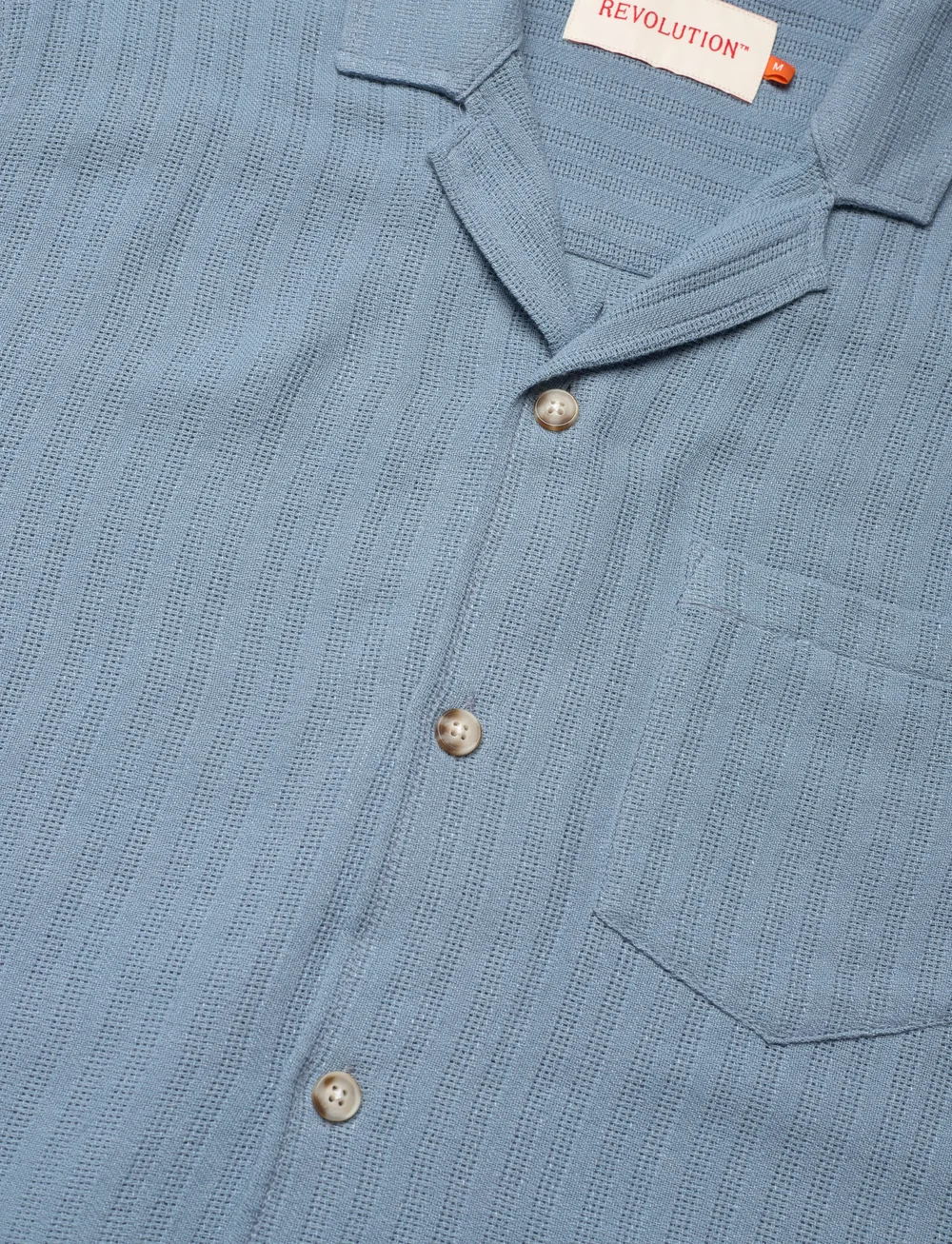 Revolution - Short-sleeved Cuban Shirt - lühikeste varrukatega särgid - blue - 3