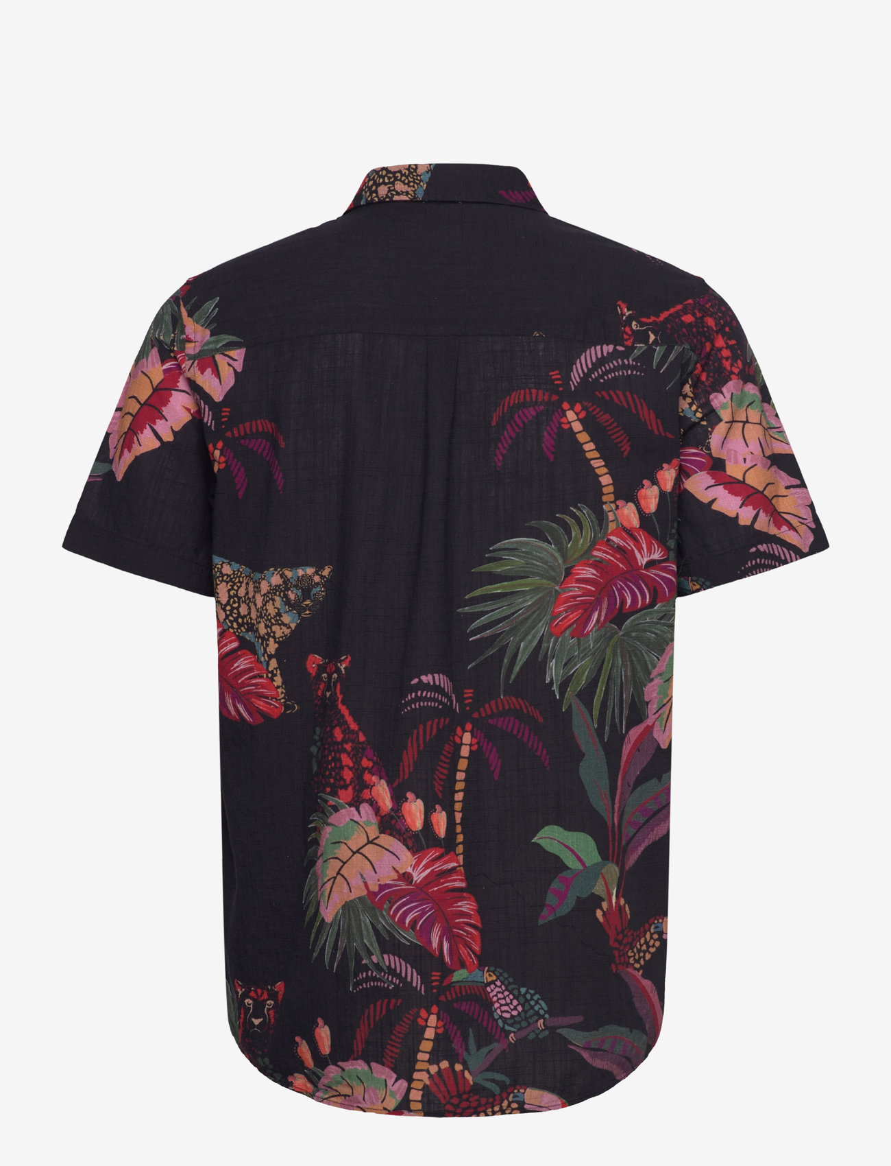 Revolution - Short-sleeved Cuban Shirt - casual shirts - black - 1