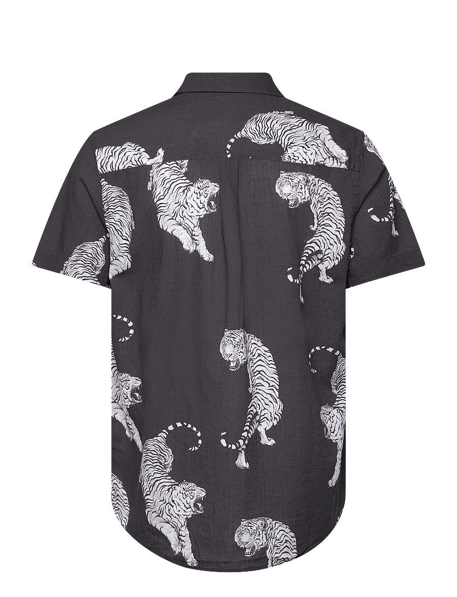 Revolution - Short-sleeved Cuban Shirt - short-sleeved shirts - black - 1