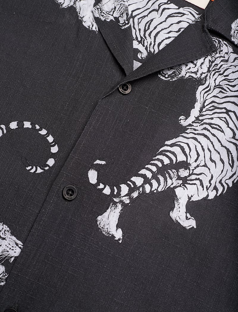 Revolution - Short-sleeved Cuban Shirt - lühikeste varrukatega särgid - black - 3