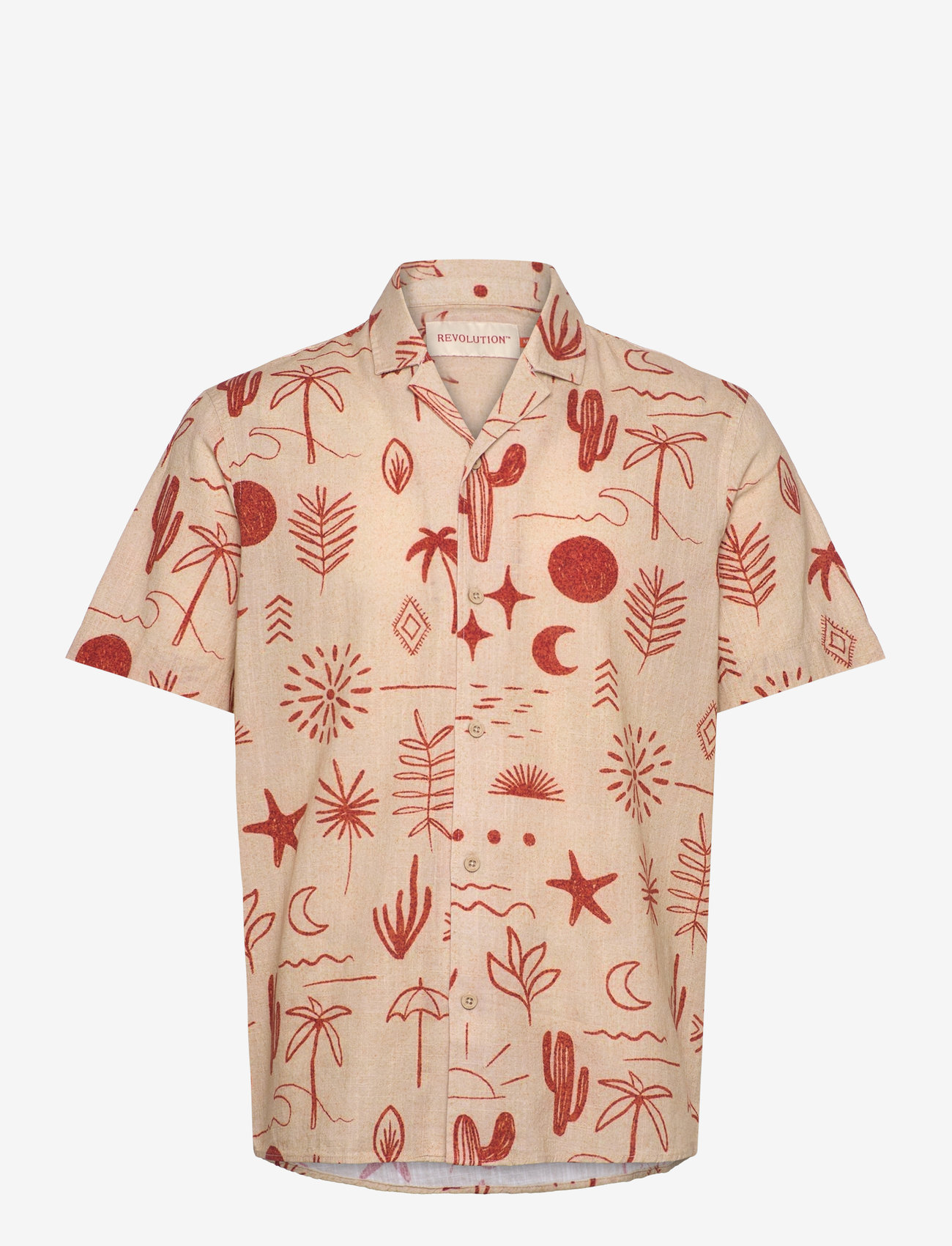 Revolution - Short-sleeved Cuban Shirt - lühikeste varrukatega särgid - red - 0