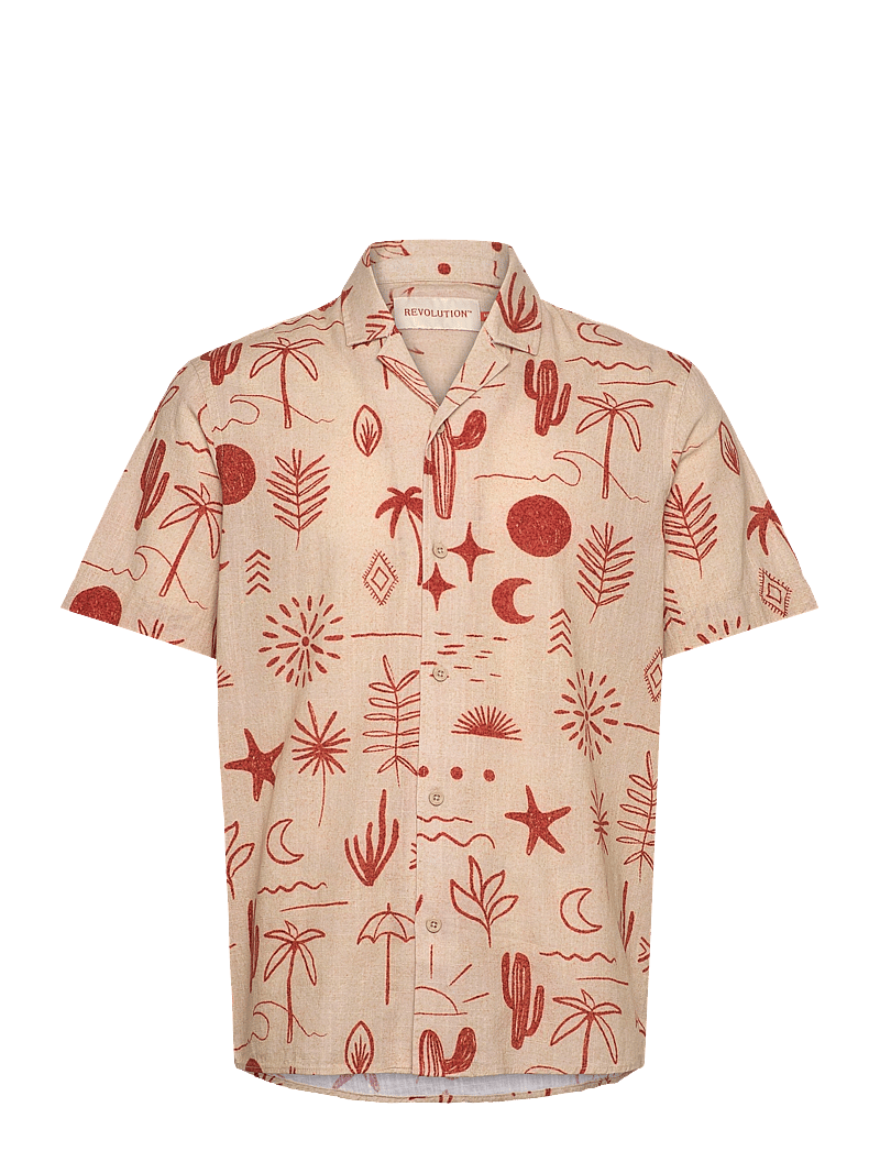 Revolution - Short-sleeved Cuban Shirt - lühikeste varrukatega särgid - red - 0