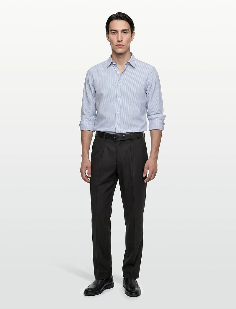 Revolution - Loose Shirt - randiga skjortor - blue - 0