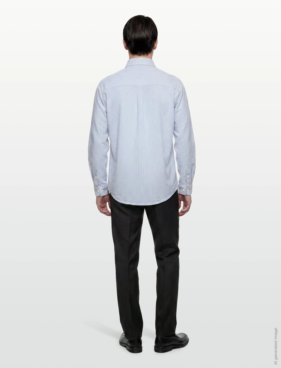 Revolution - Loose Shirt - gestreifte hemden - blue - 4
