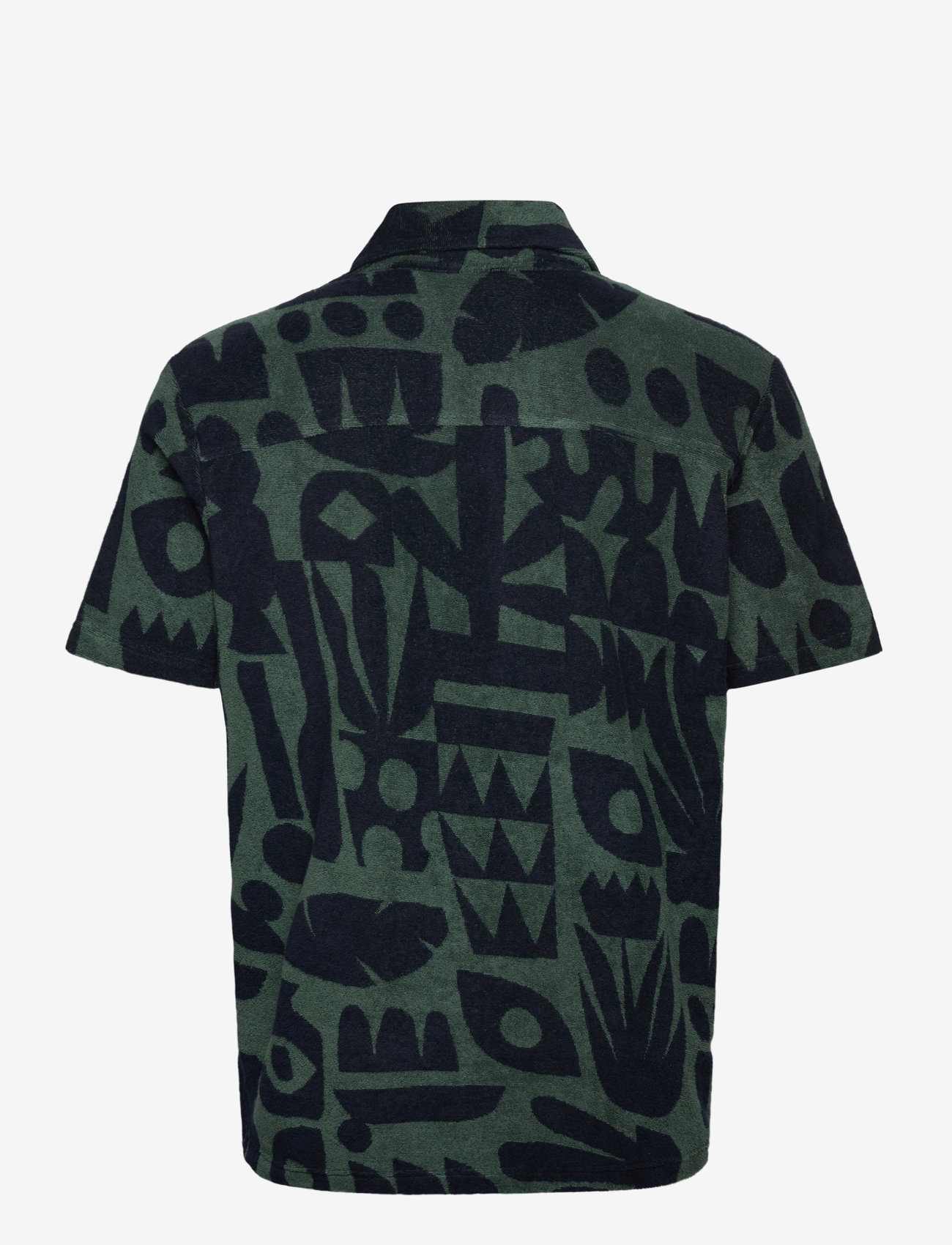 Revolution - Terry Short-sleeved Cuban Shirt - krótki rękaw - dustgreen - 1