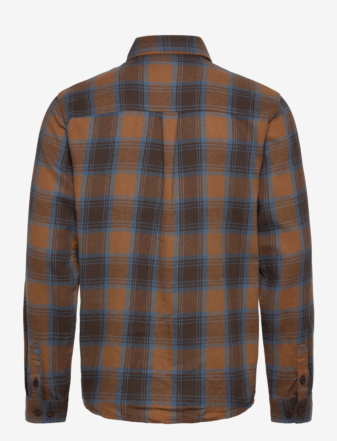 Revolution - Loose Shirt - rutiga skjortor - brown - 1