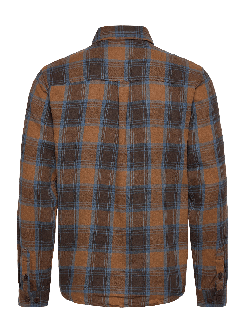 Revolution - Loose Shirt - rutiga skjortor - brown - 1