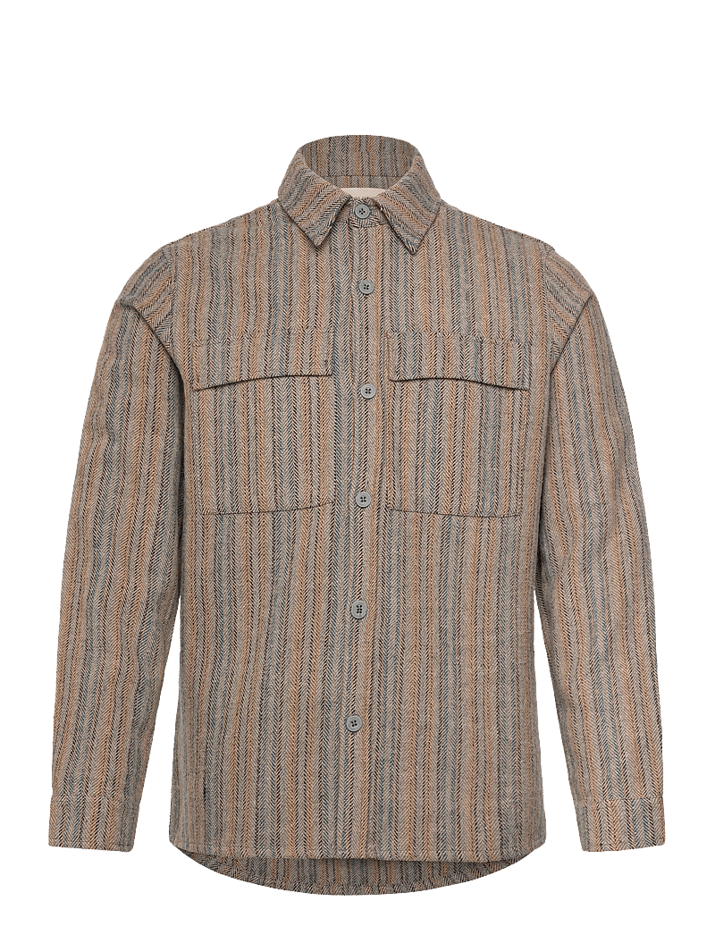 Revolution - Utility Shirt - randiga skjortor - grey - 0