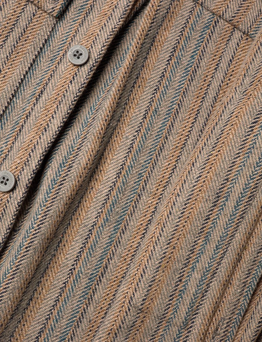 Revolution - Utility Shirt - stribede skjorter - grey - 4