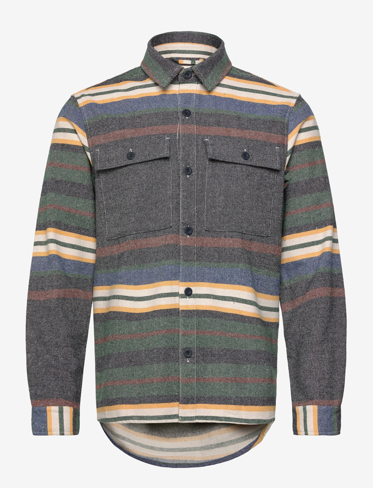 Revolution - Utility Shirt - stribede skjorter - green - 0