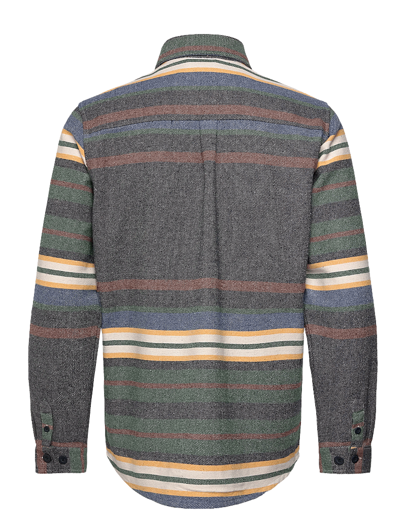 Revolution - Utility Shirt - stribede skjorter - green - 1