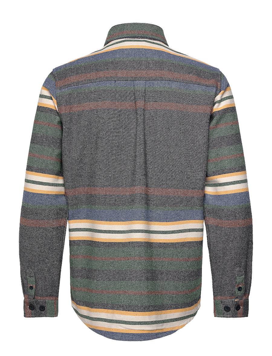 Revolution - Utility Shirt - gestreifte hemden - green - 1