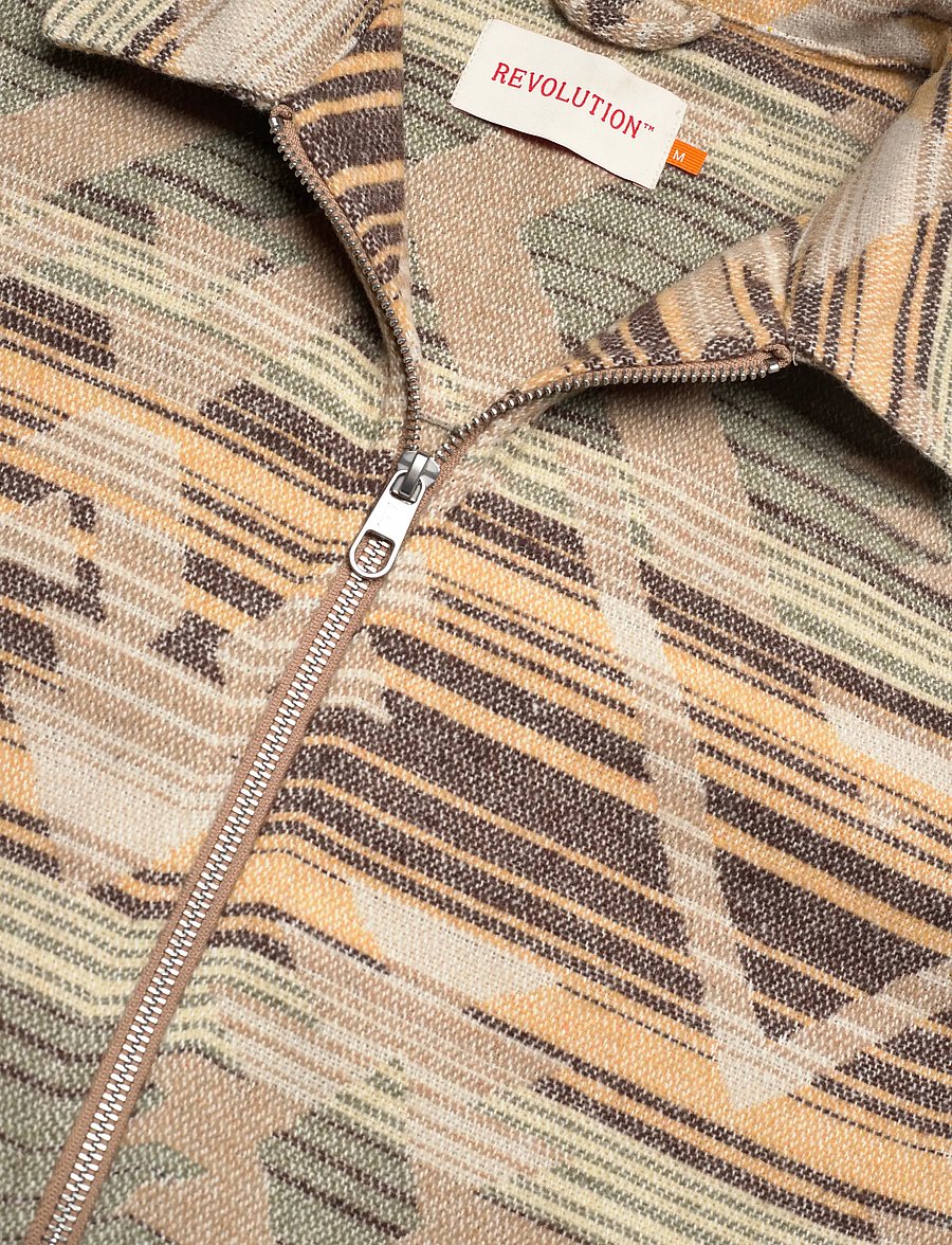 Revolution - Zipped Overshirt - vårjakker - yellow - 2