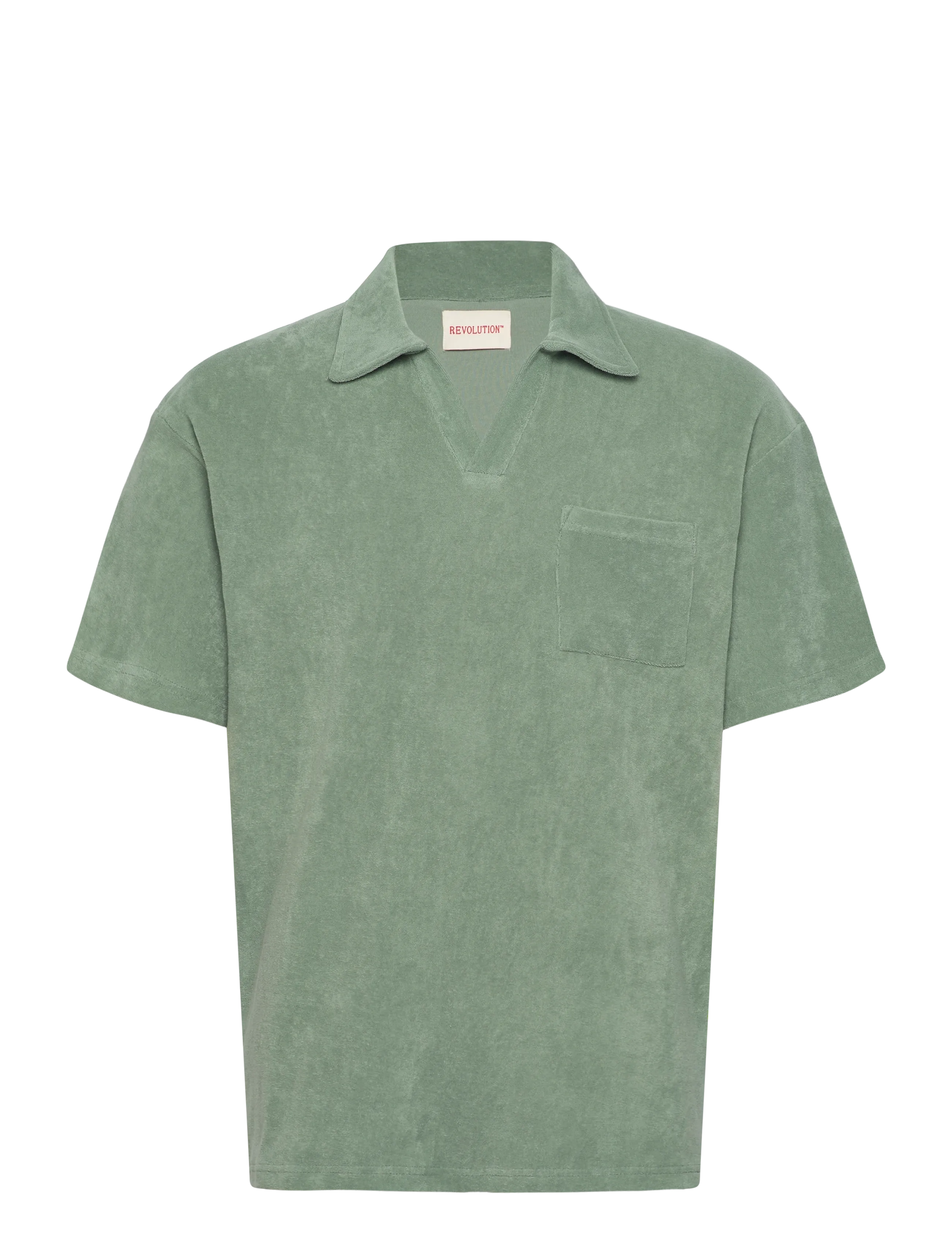 REVOLUTION Terry Polo Shirt Grün - M - Herren