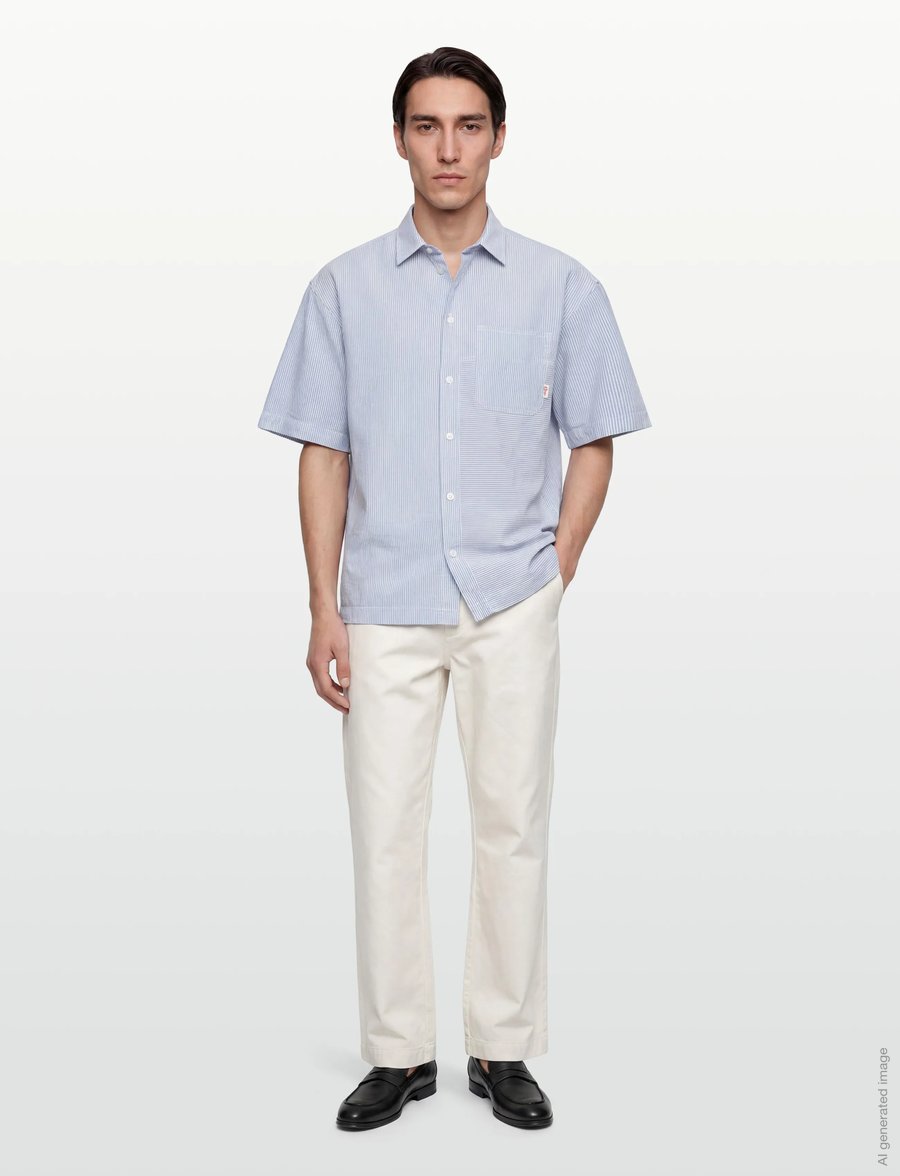 Revolution - Oversize Short-sleeved Shirt - krekli ar īsām piedurknēm - blue - 0