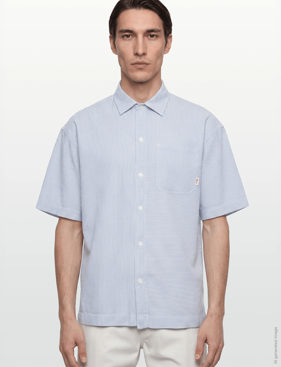 Revolution - Oversize Short-sleeved Shirt - krekli ar īsām piedurknēm - blue - 3