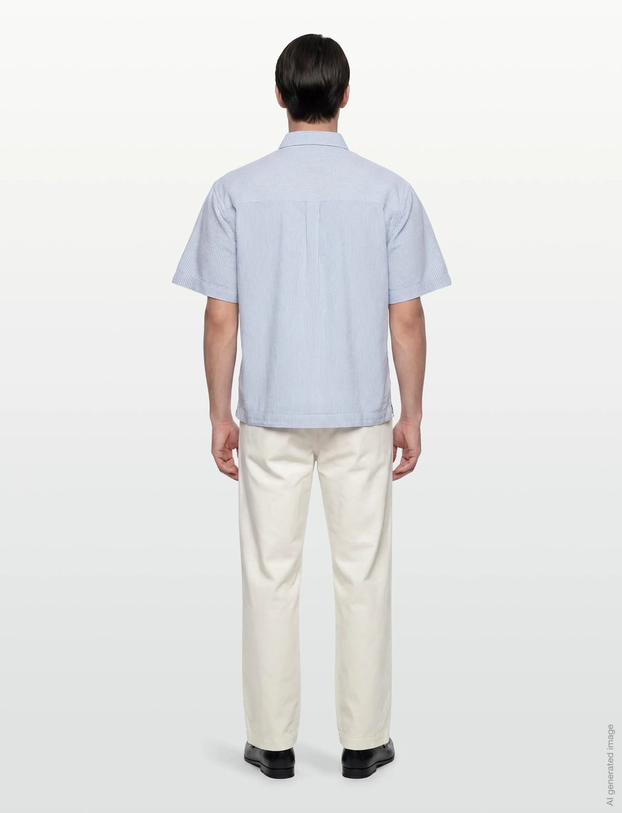 Revolution - Oversize Short-sleeved Shirt - krekli ar īsām piedurknēm - blue - 4