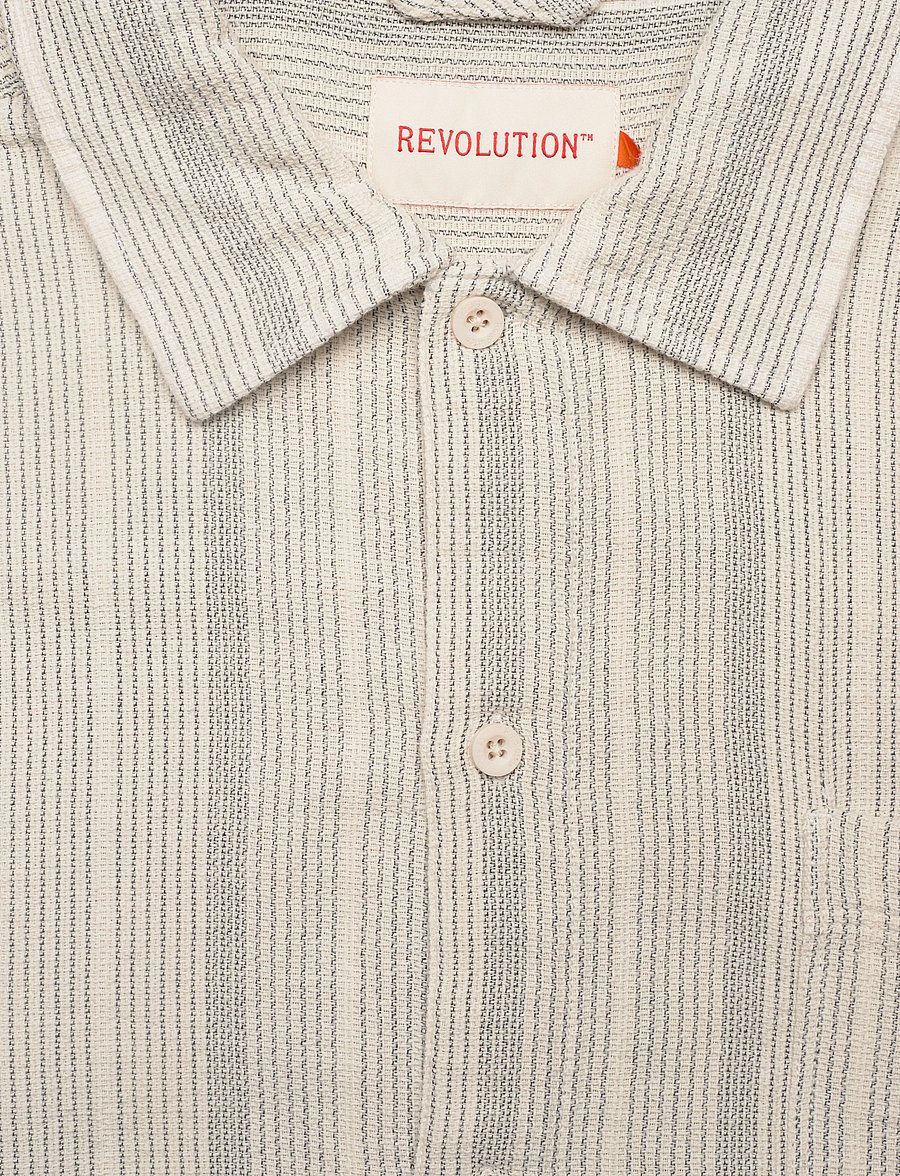Revolution - Oversize Short-sleeved Shirt - kortärmade skjortor - offwhite - 2