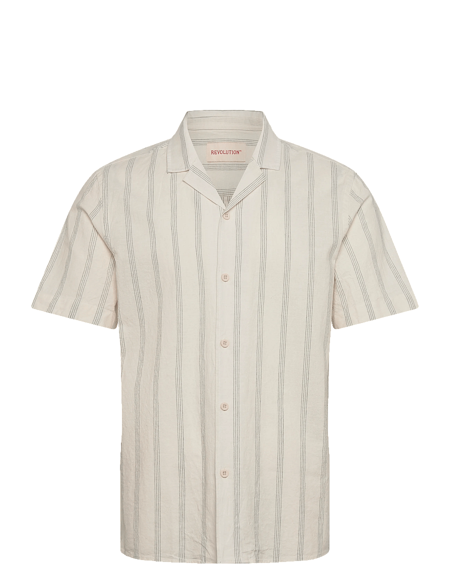 Revolution - Short-sleeved Cuban Shirt - kortärmade skjortor - blue - 1