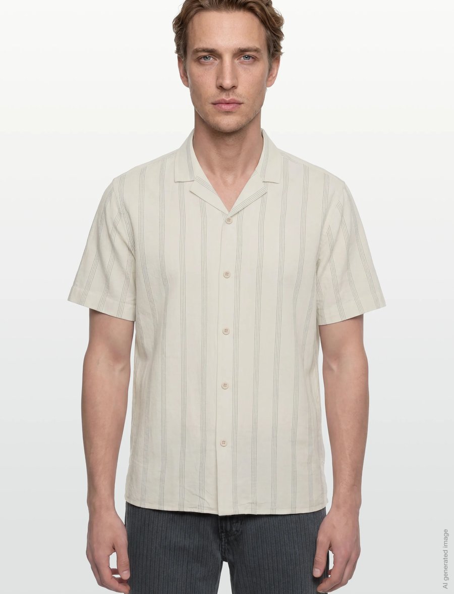 Revolution - Short-sleeved Cuban Shirt - kortärmade skjortor - blue - 3