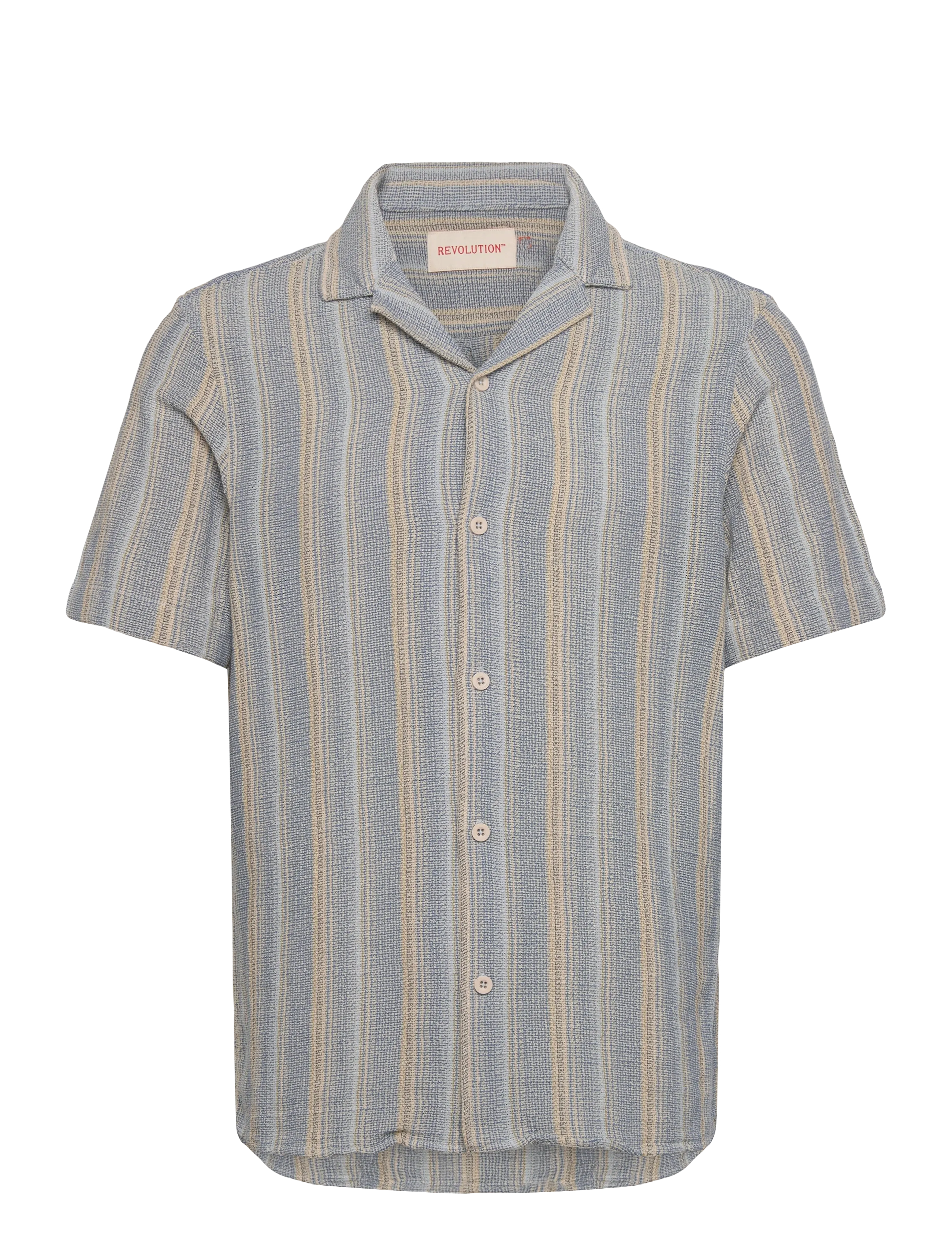 REVOLUTION Kurzärmelig Cuban Shirt Blau - S - Herren