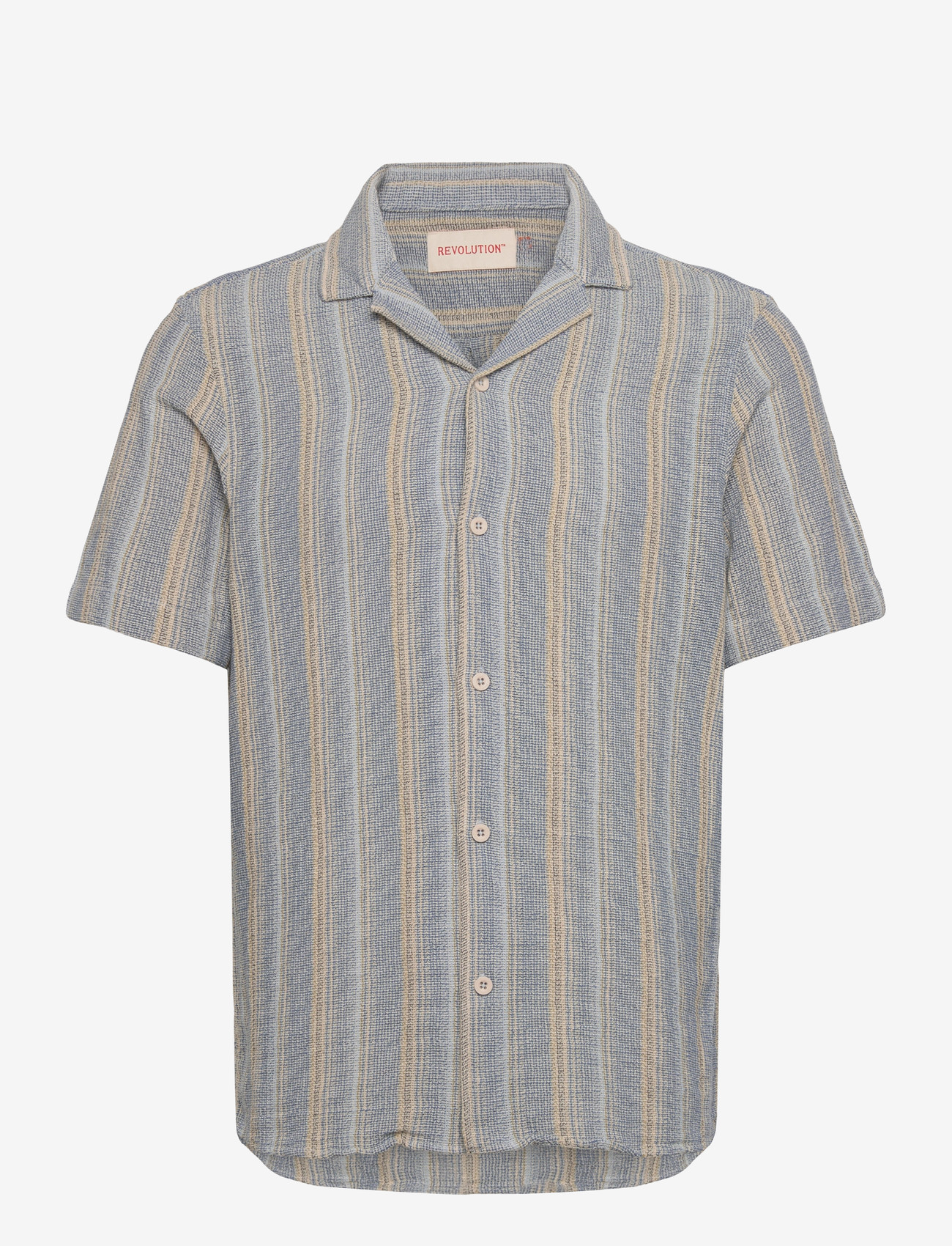 Revolution - Short-sleeved Cuban Shirt - short-sleeved shirts - blue - 0