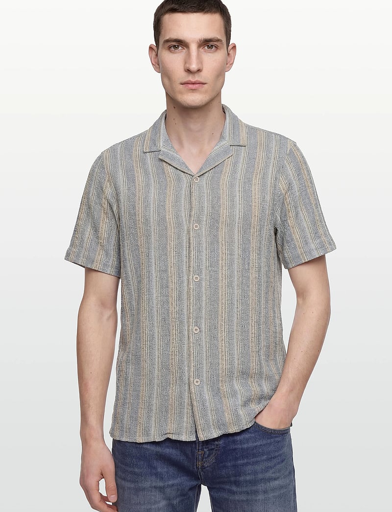 Revolution - Short-sleeved Cuban Shirt - kortærmede skjorter - blue - 3