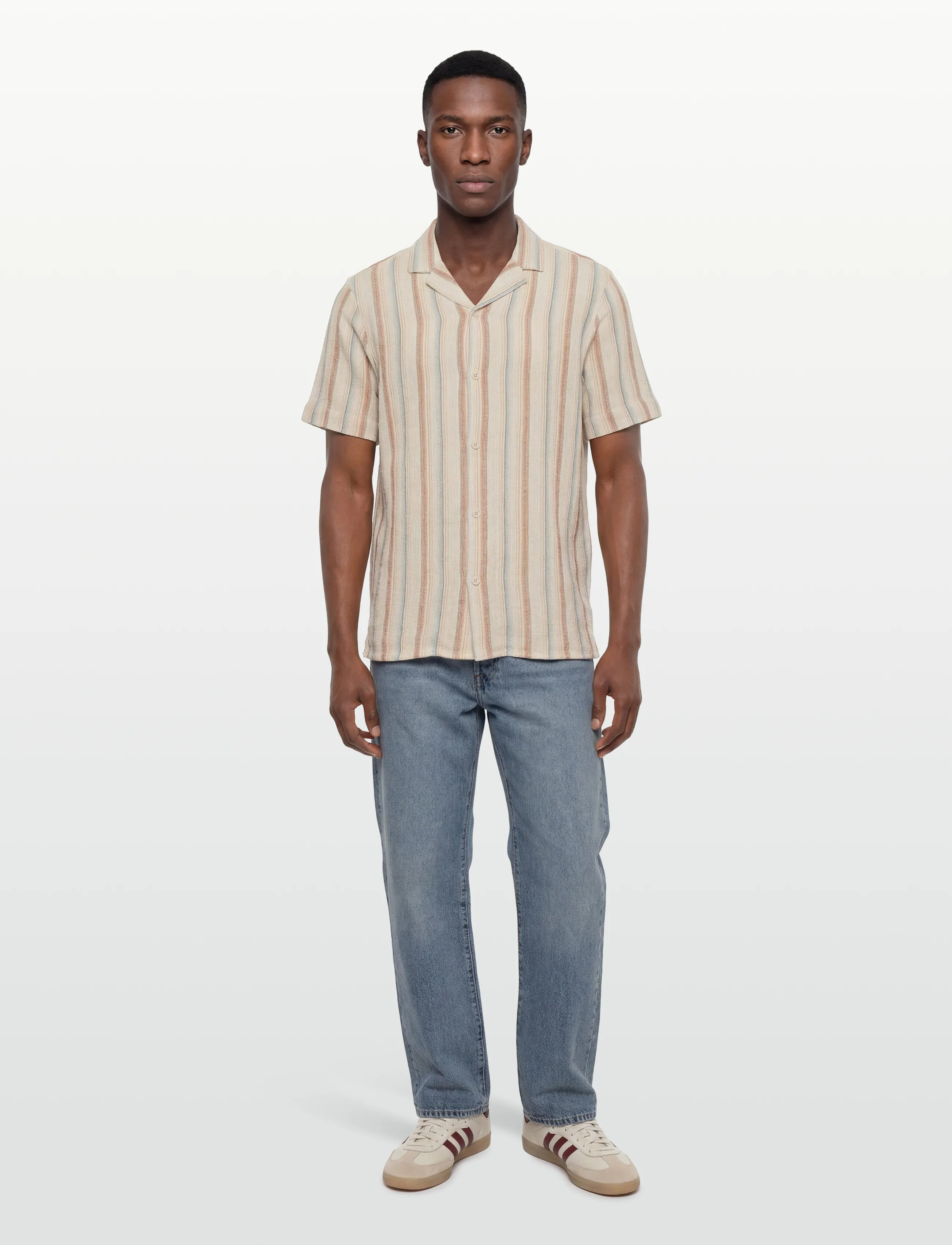 Revolution Short-Sleeved Cuban Shirt, S, Shirts, Mehrfarbig/gemustert - Short-sleeved Männerswear