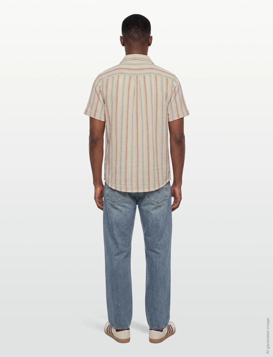 Revolution - Short-sleeved Cuban Shirt - kurzarmhemden - offwhite - 4