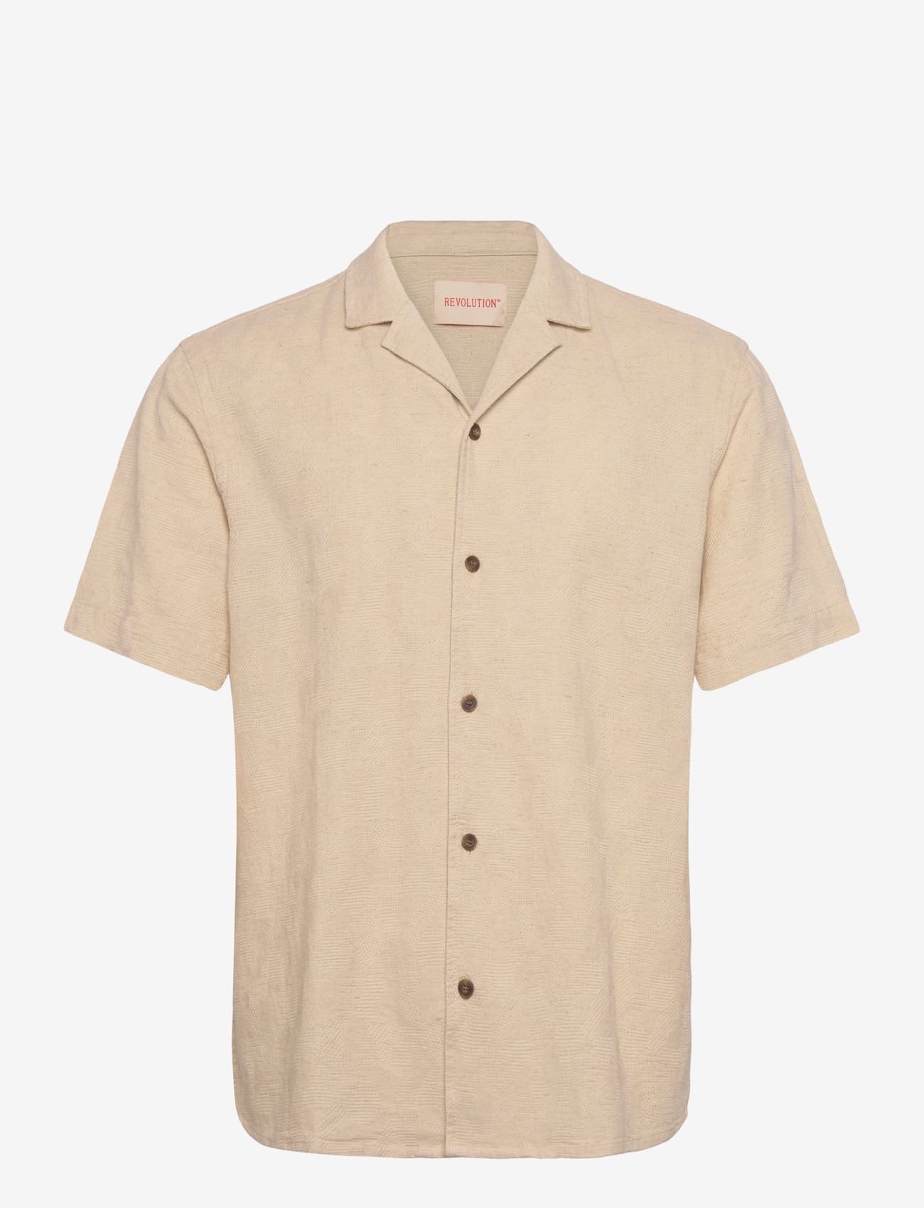 Revolution - Short-sleeved Shirt - kortærmede skjorter - offwhite - 0