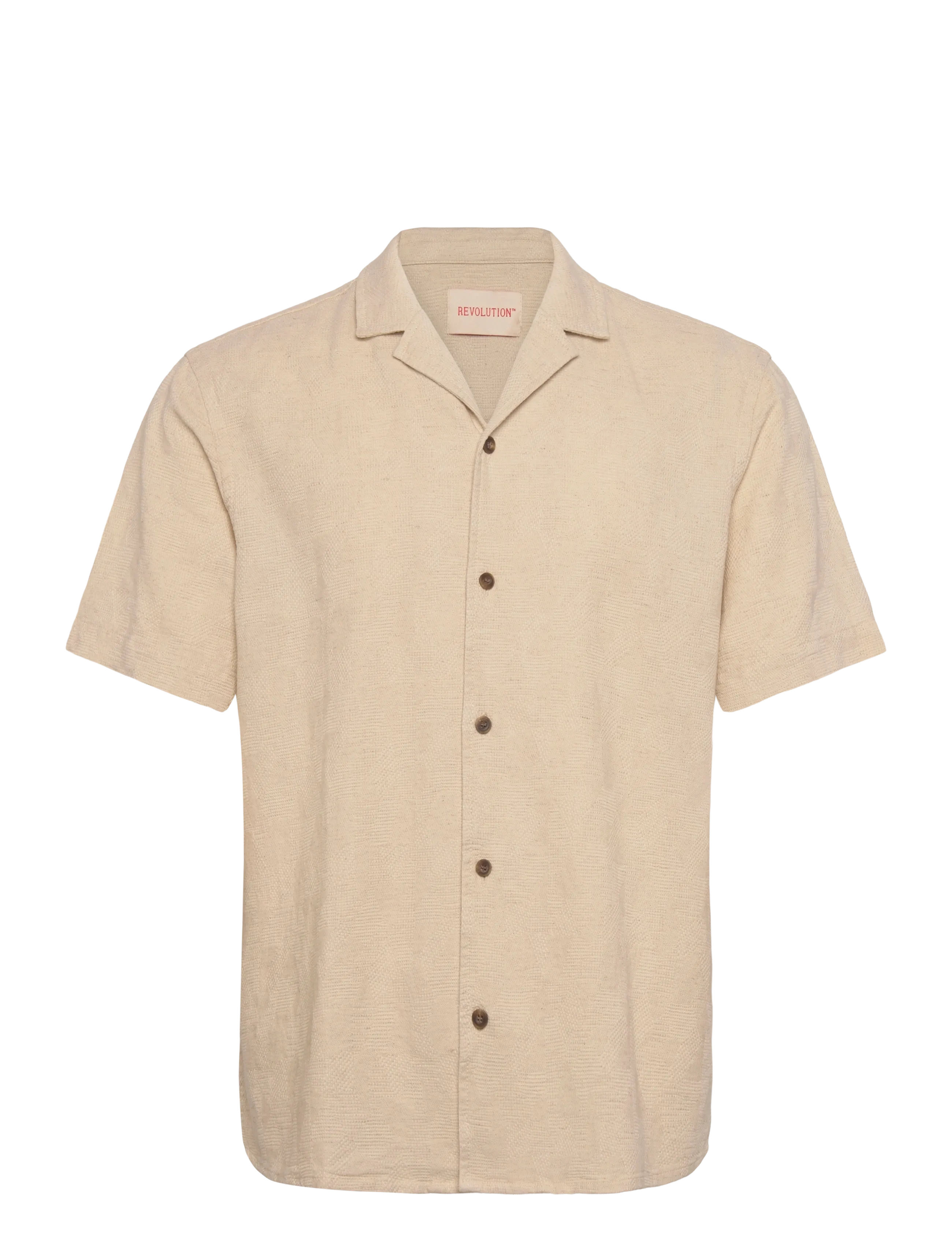 Revolution Short-sleeved Shirt - Skjorter - OFFWHITE / beige