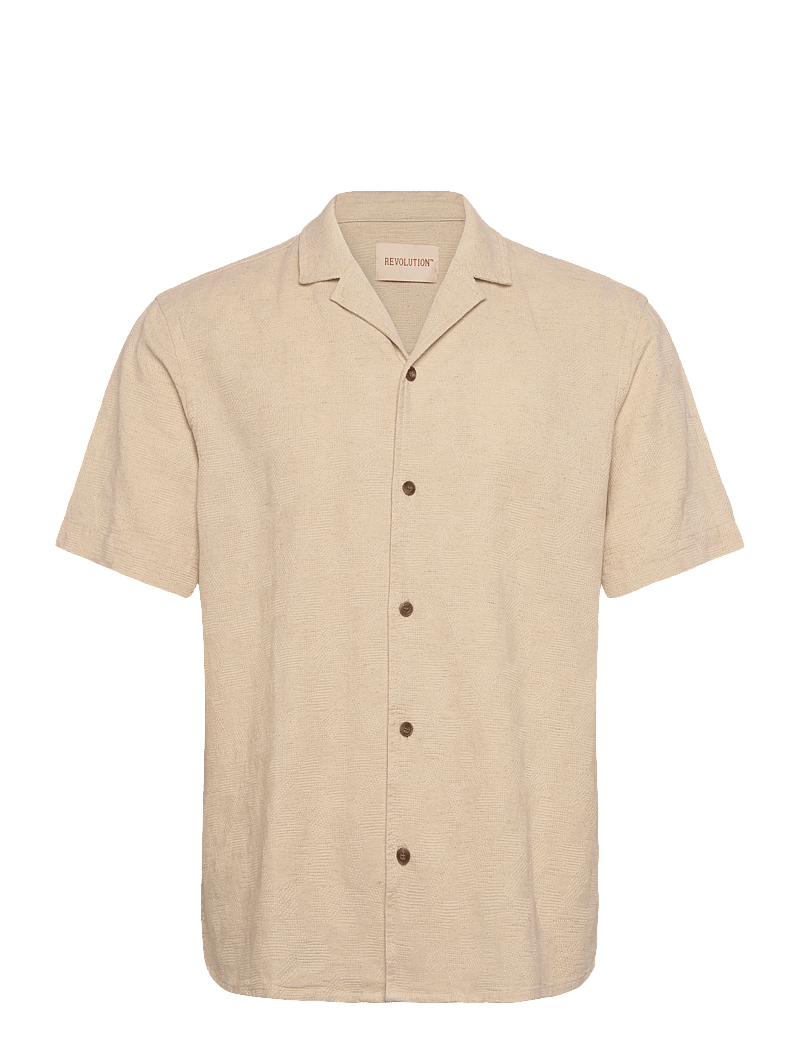 Revolution - Short-sleeved Shirt - kortærmede skjorter - offwhite - 0
