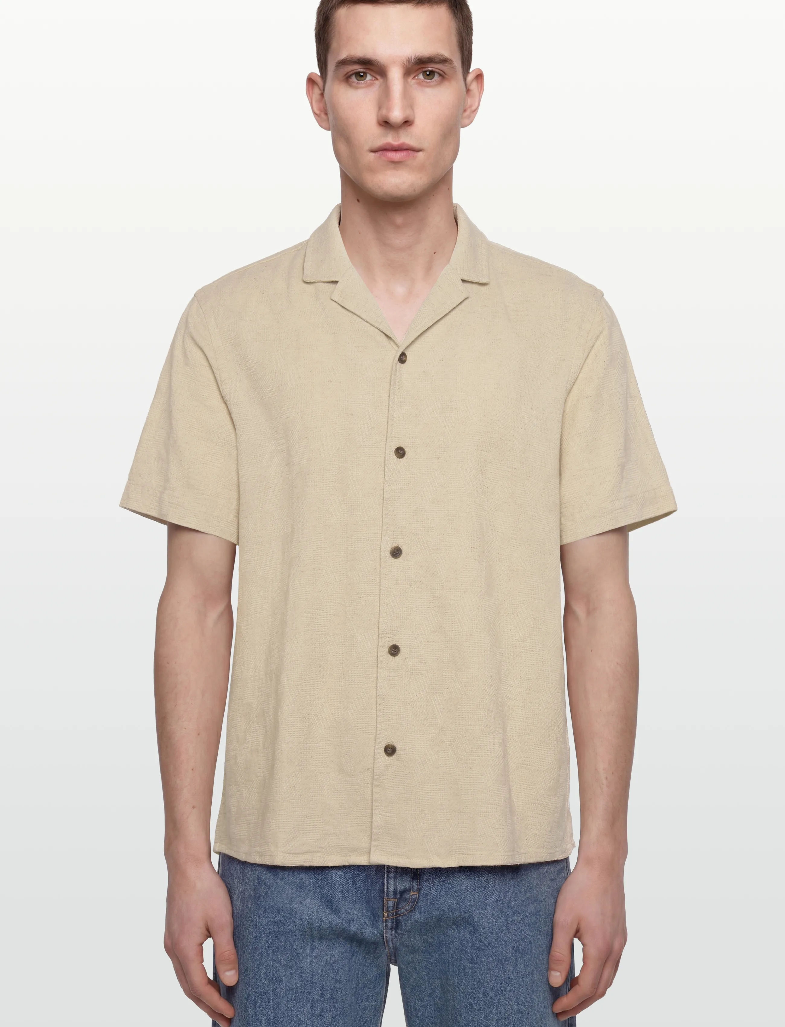 Revolution - Short-sleeved Shirt - kortermede skjorter - offwhite - 3