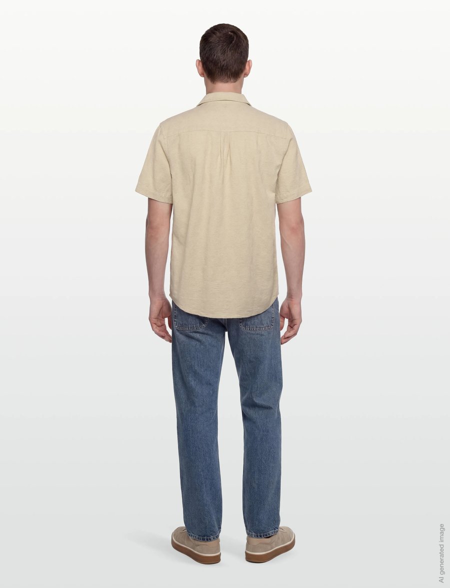 Revolution - Short-sleeved Shirt - kortermede skjorter - offwhite - 4