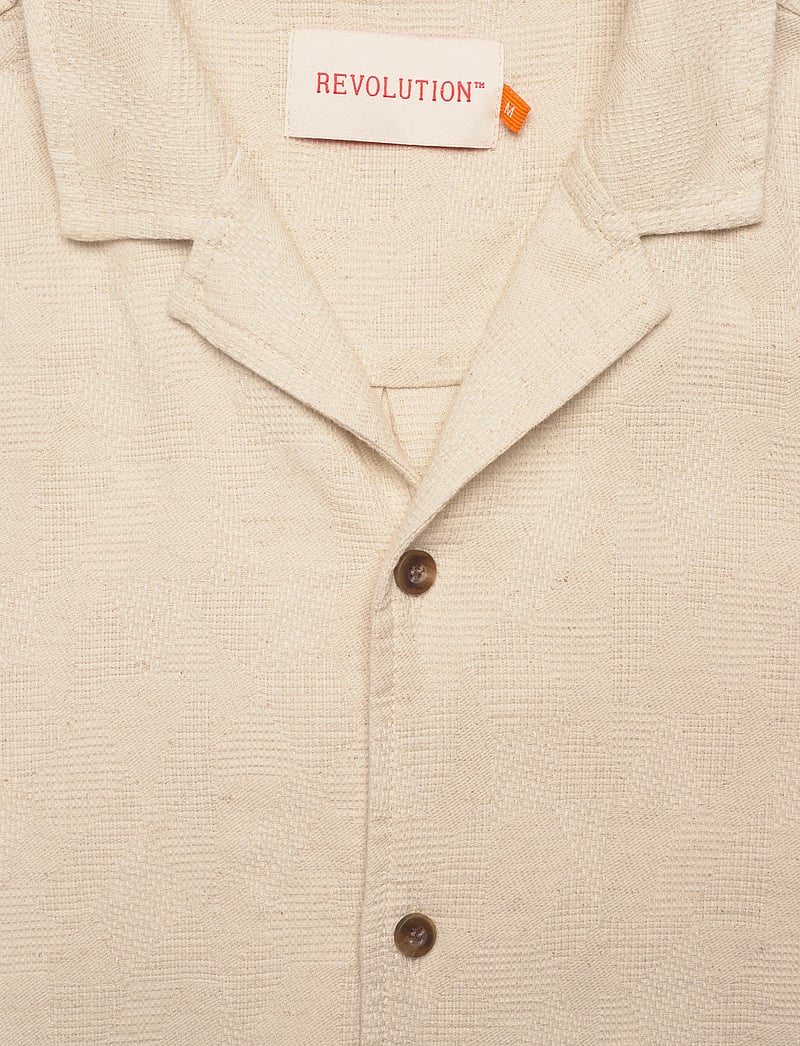 Revolution - Short-sleeved Shirt - kortærmede skjorter - offwhite - 2