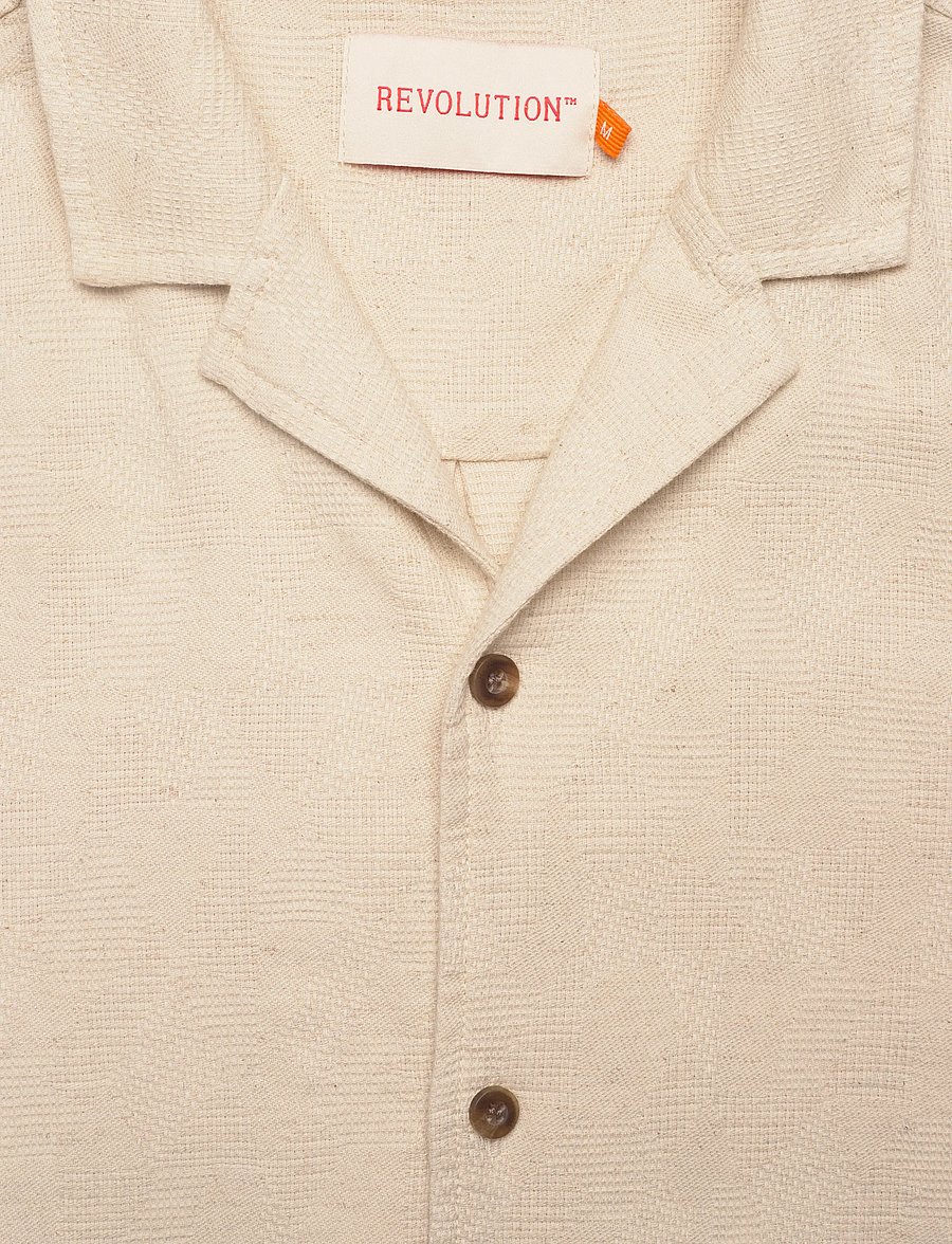 Revolution - Short-sleeved Shirt - kortermede skjorter - offwhite - 5