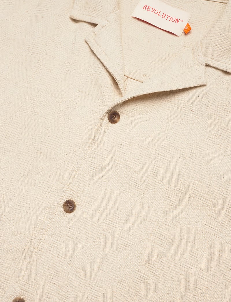 Revolution - Short-sleeved Shirt - kortærmede skjorter - offwhite - 3