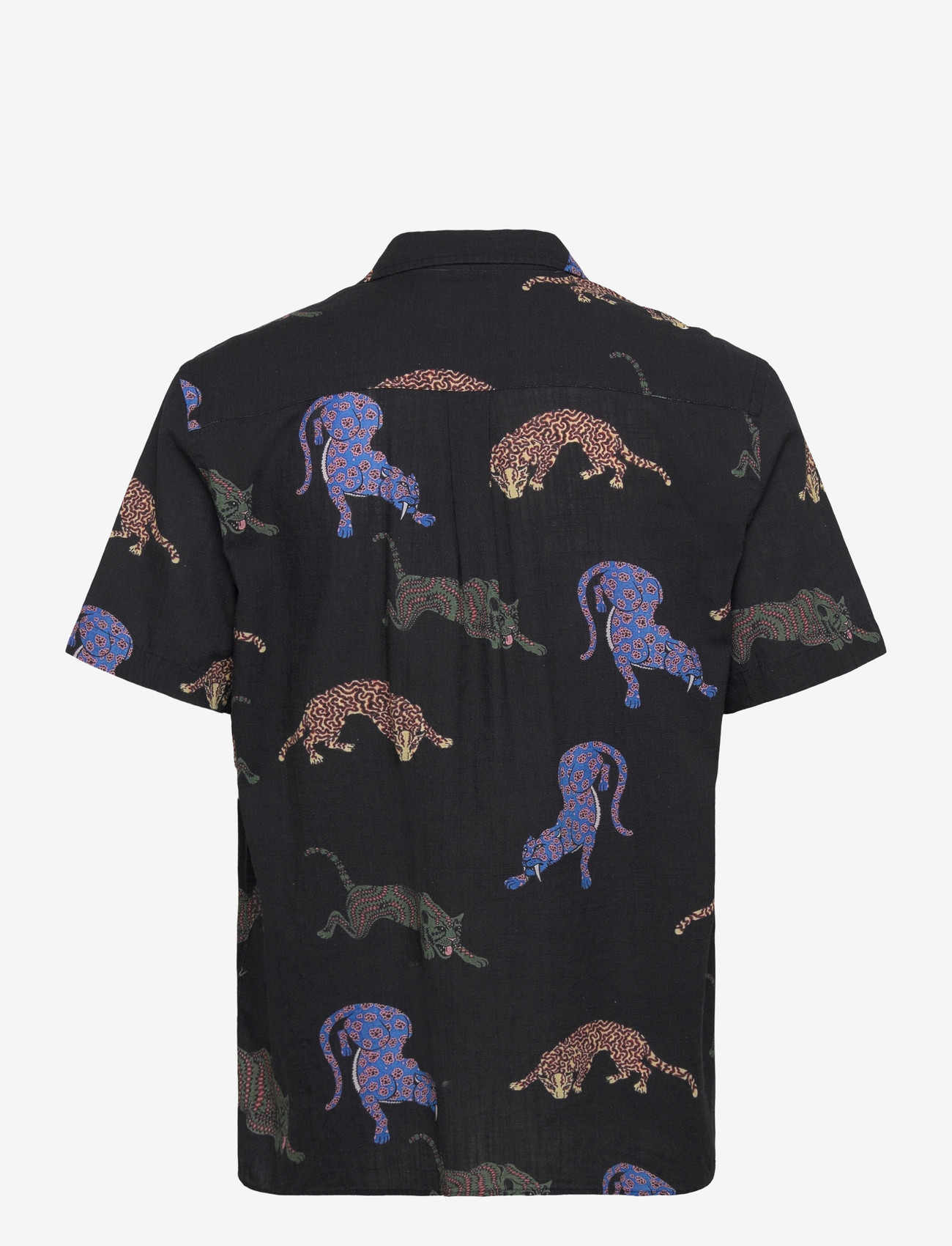 Revolution - Short-sleeved Cuban Shirt - kurzarmhemden - black - 2