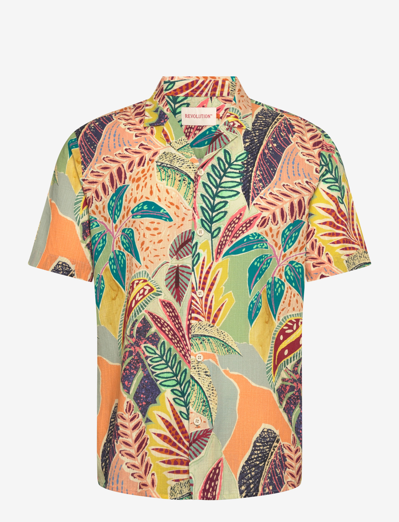 Revolution - Short-sleeved Cuban Shirt - short-sleeved shirts - orange - 0