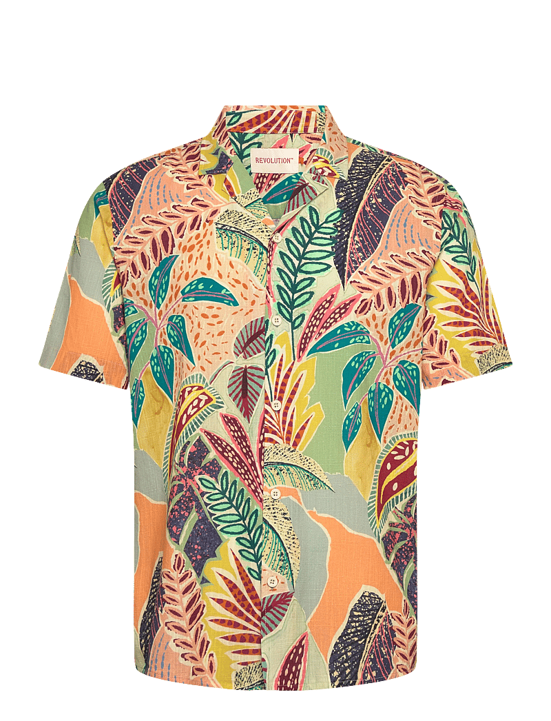 Revolution - Short-sleeved Cuban Shirt - short-sleeved shirts - orange - 0