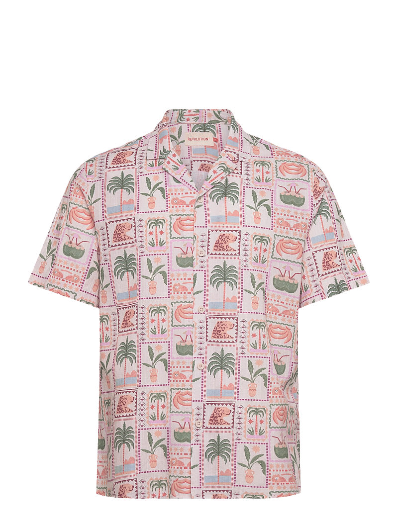 Revolution - Short-sleeved Cuban Shirt - lühikeste varrukatega särgid - offwhite - 0