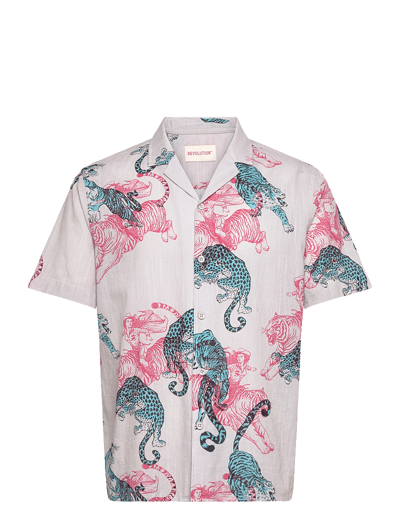 Revolution - Short-sleeved Cuban Shirt - chemises à manches courtes - offwhite - 0