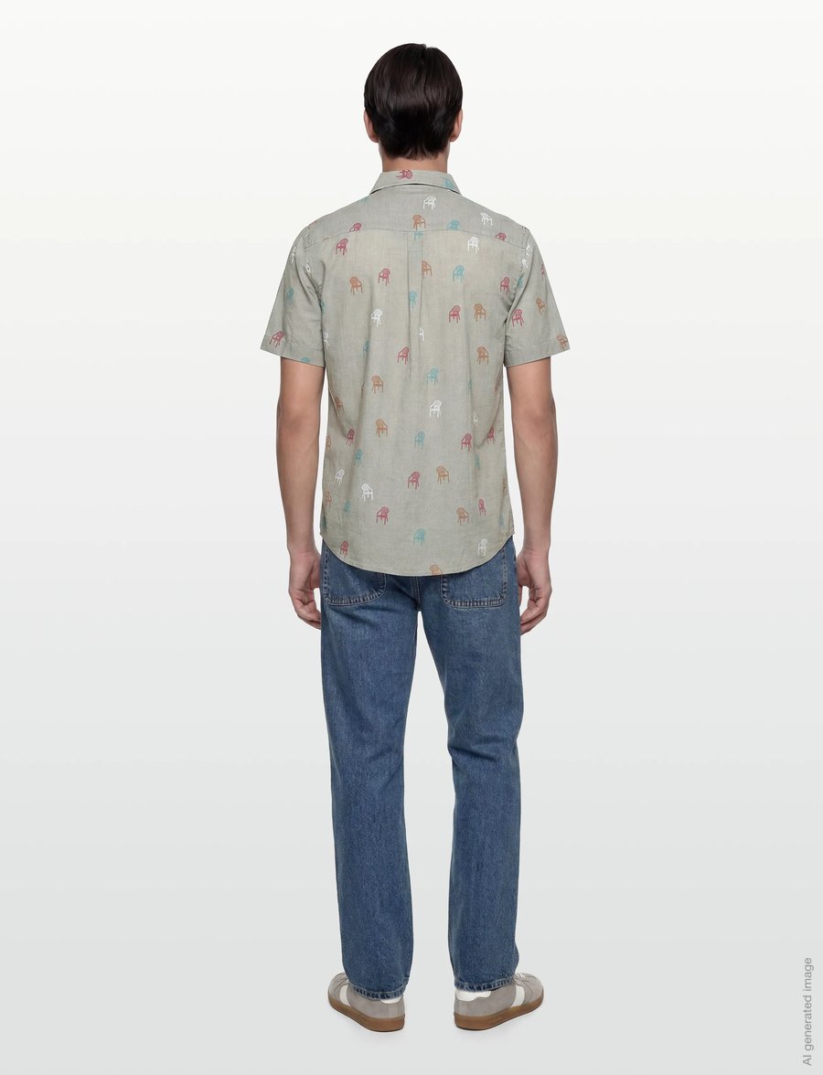 Revolution - Short-sleeved Cuban Shirt - kurzarmhemden - lightgreen - 4